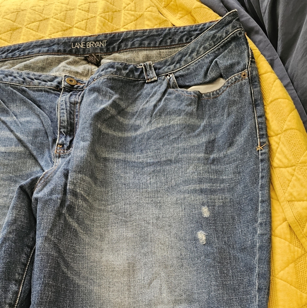 Lane Bryant boyfriend jeans size 28 medium washed denim